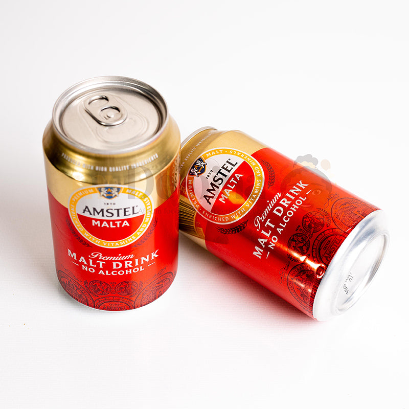 Amstel Malta premium non alcoholic malt drink cans
