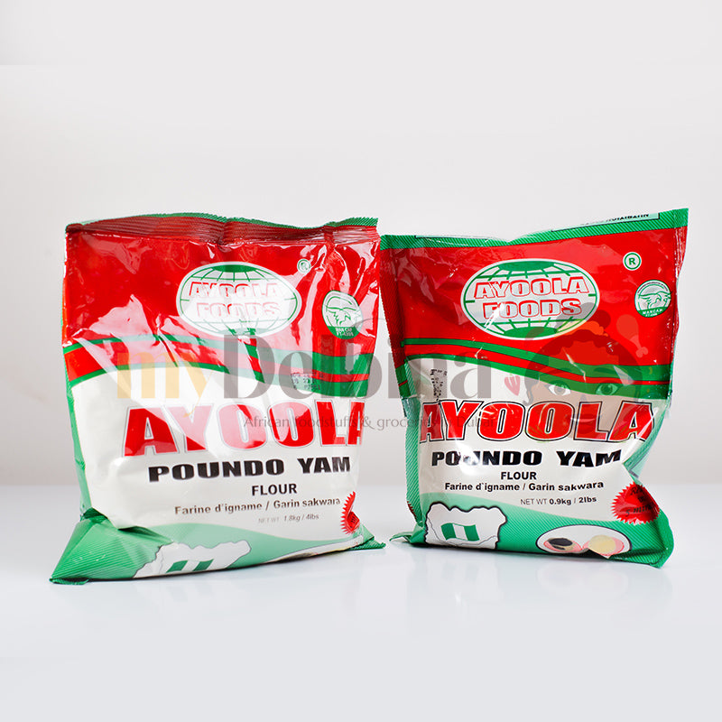 Ayoola Poundo Yam Flour 1kg Yellow pack for sale in UAE by MyDelbina