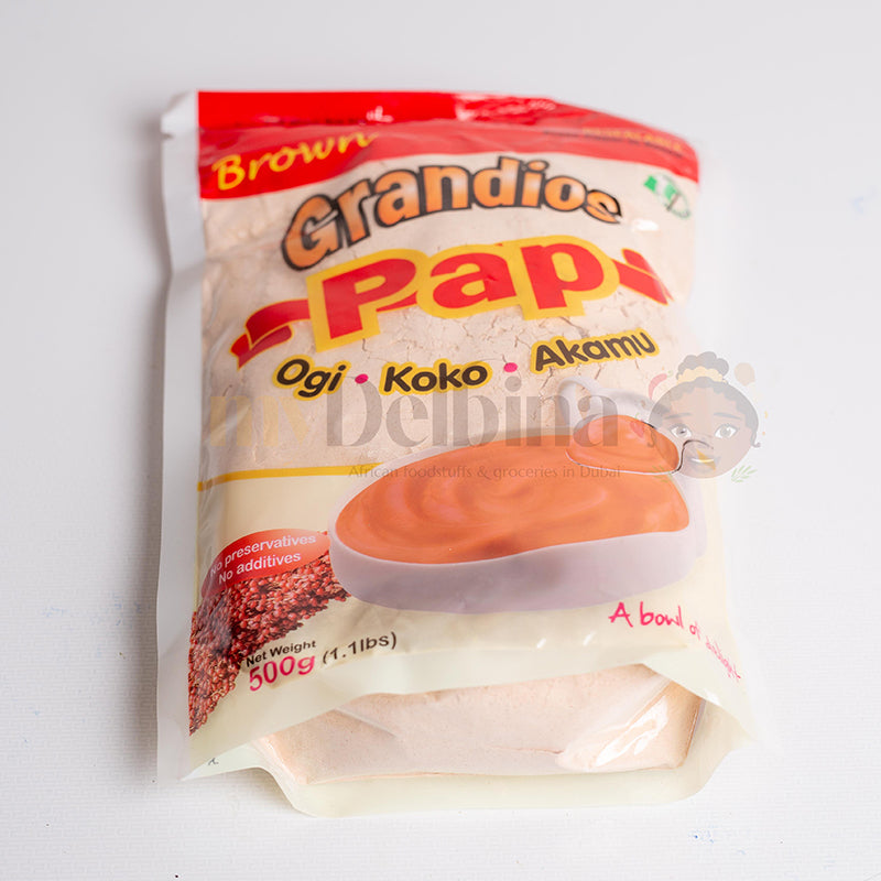 Grandiose Pap Brown Corn 500g Pack Nutritious Fermented Ogi
