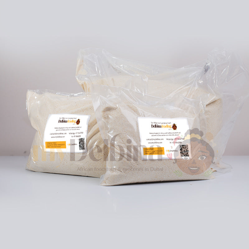 Fresh Garri Ijebu White Nigerian Cassava Flakes Pack by MyDelbina in UAE